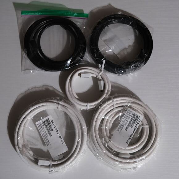 Spectrum RG6 Coaxial Cable Set, 5 Unused Cables for TV & Internet Setup - Picture 2 of 2